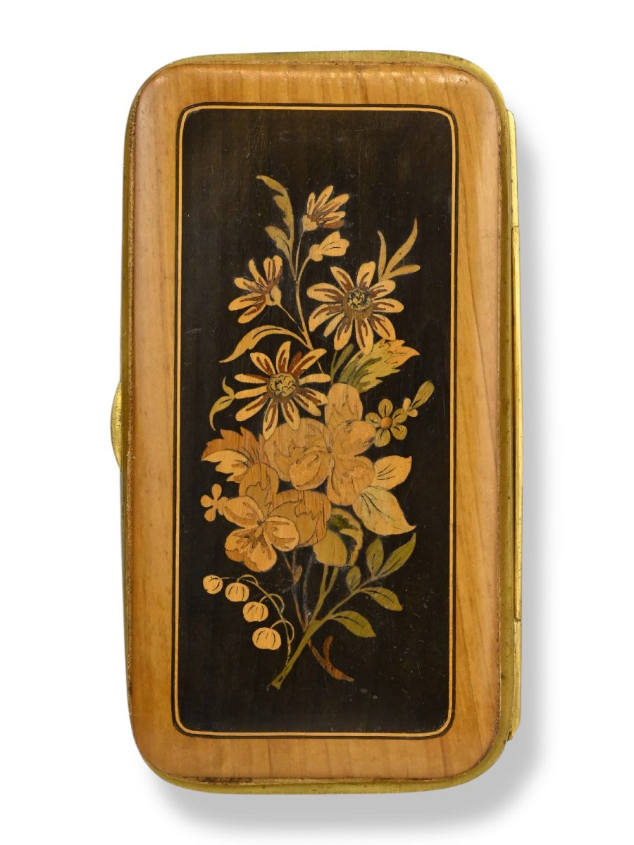 Finely Inlaid Wooden Cigar Holder - Germany - 1880-photo-3
